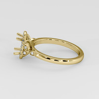 18K Yellow Gold Accent Stones Ring Setting Image