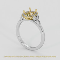 14K Yellow & White Accent Stones Ring Setting Video