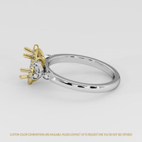 14K Yellow & White Accent Stones Ring Setting Image