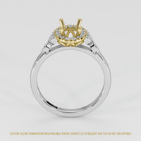 14K Yellow & White Accent Stones Ring Setting Image