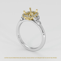 18K Yellow & White Accent Stones Ring Setting Video