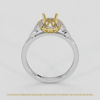 18K Yellow & White Accent Stones Ring Setting Image