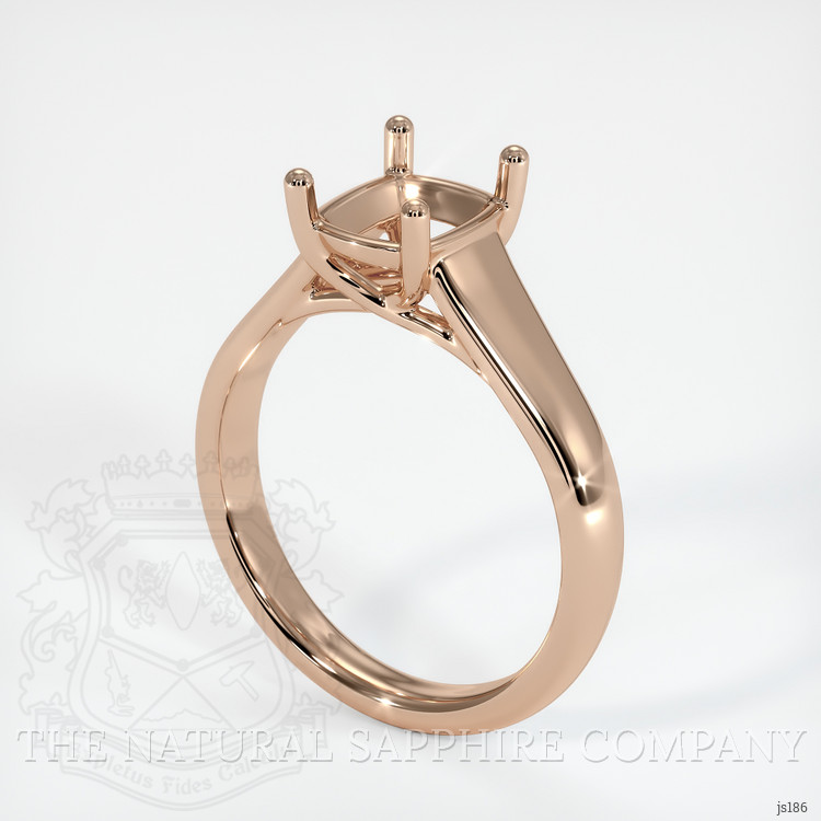 18K Rose Gold Solitaire Ring Setting