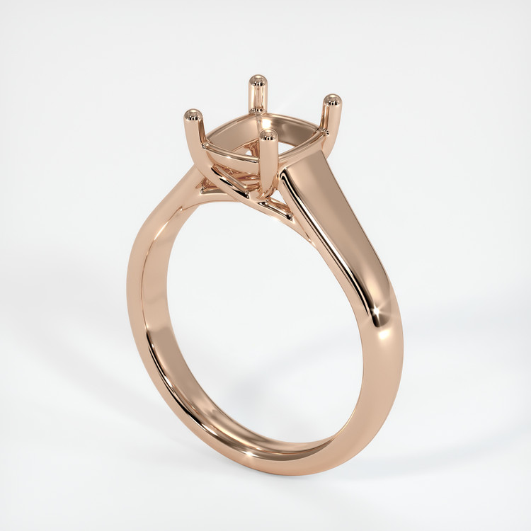 18K Rose Gold Solitaire Ring Setting
