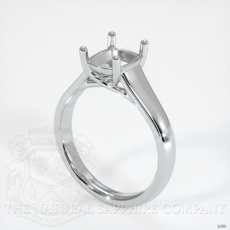 10K White Gold Solitaire Ring Setting