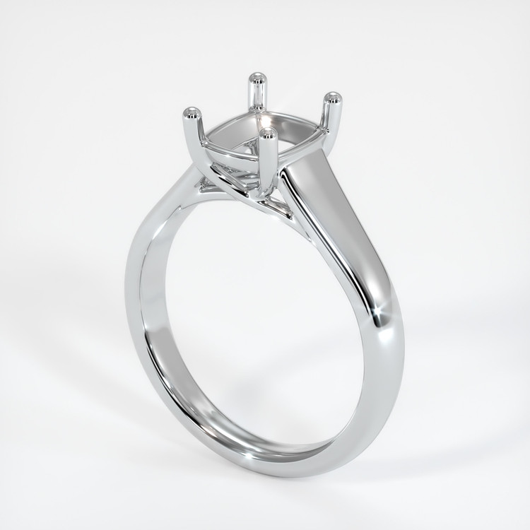 10K White Gold Solitaire Ring Setting