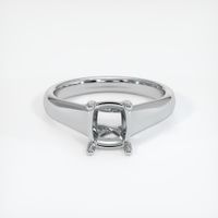 14K White Gold Solitaire Ring Setting Image