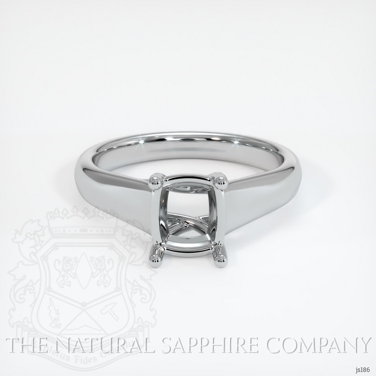 14K White Gold Solitaire Ring Setting