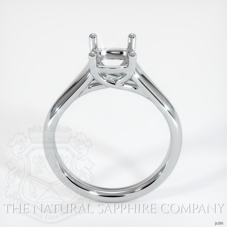 14K White Gold Solitaire Ring Setting