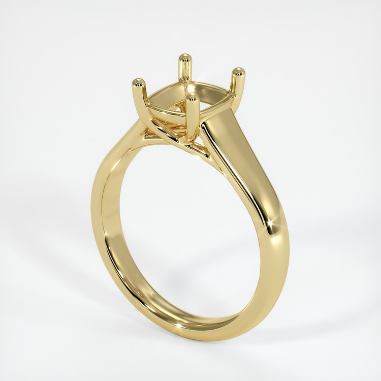 18K Yellow Gold Solitaire Ring Setting
