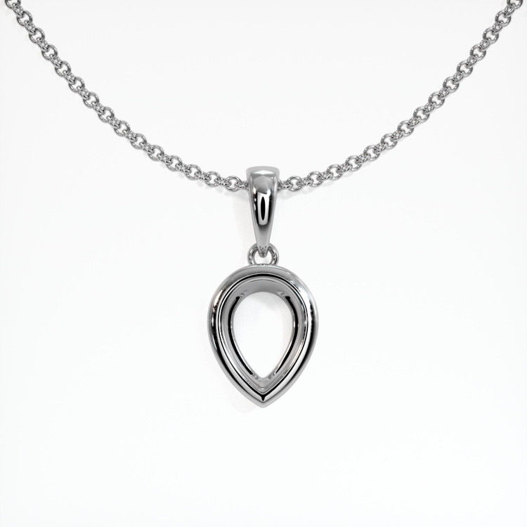 14K White Gold Vedic Pendant Setting