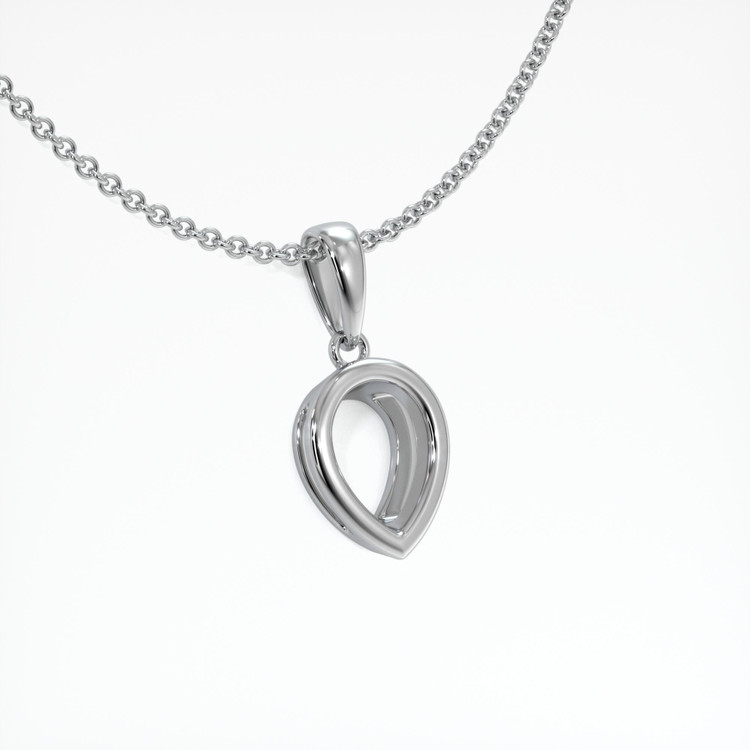 14K White Gold Vedic Pendant Setting