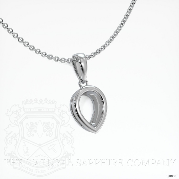 14K White Gold Vedic Pendant Setting