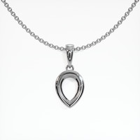 18K White Gold Vedic Pendant Setting Image
