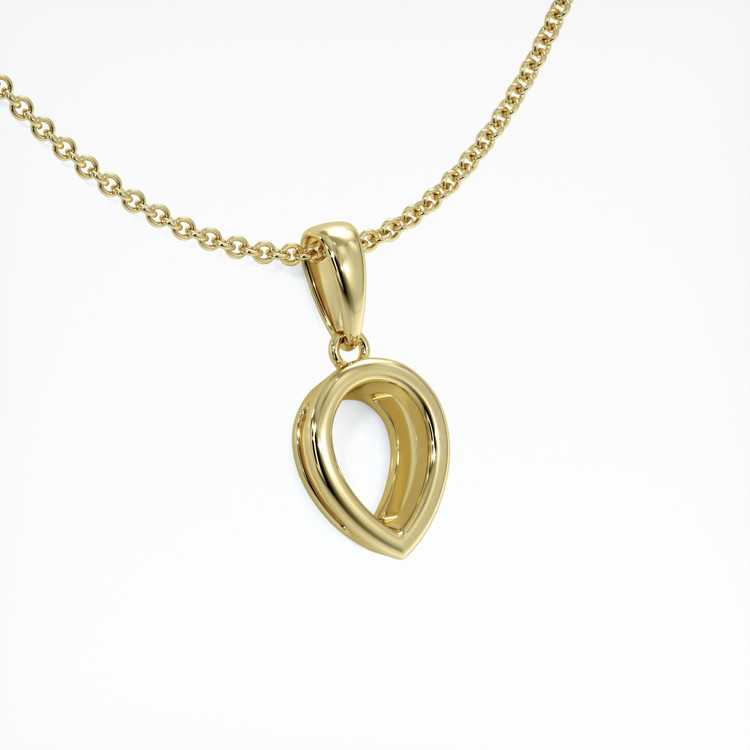 18K Yellow Gold Vedic Pendant Setting