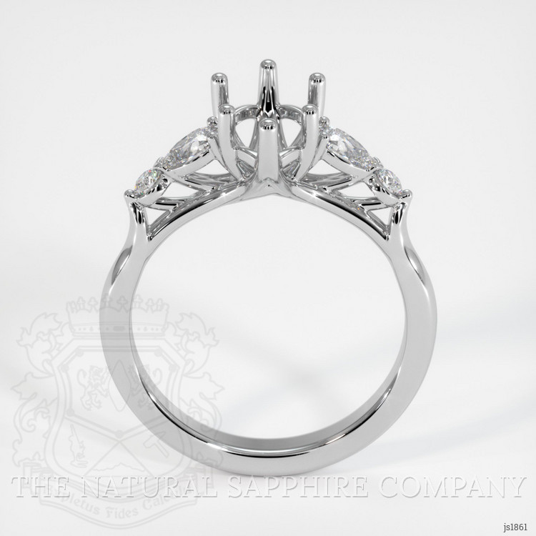 Platinum 950 Accent Stones Ring Setting