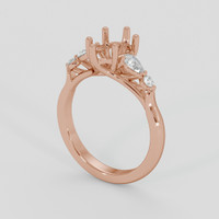 14K Rose Gold Accent Stones Ring Setting Video