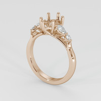 14K Rose Gold Accent Stones Ring Setting Video