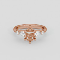 14K Rose Gold Accent Stones Ring Setting Image