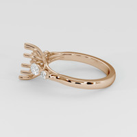 14K Rose Gold Accent Stones Ring Setting Image