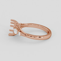 14K Rose Gold Accent Stones Ring Setting Image