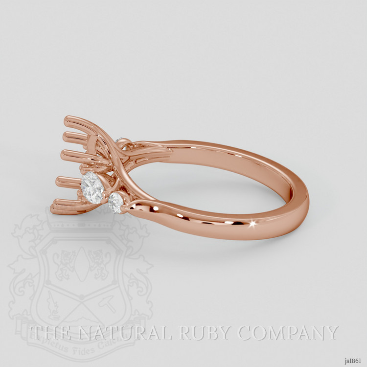 14K Rose Gold Accent Stones Ring Setting