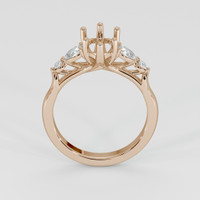 14K Rose Gold Accent Stones Ring Setting Image