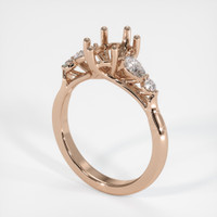 18K Rose Gold Accent Stones Ring Setting Video