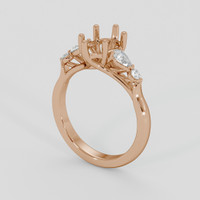 18K Rose Gold Accent Stones Ring Setting Video