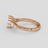18K Rose Gold Accent Stones Ring Setting Image