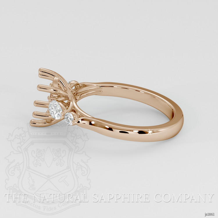 18K Rose Gold Accent Stones Ring Setting