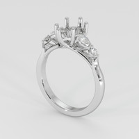 10K White Gold Accent Stones Ring Setting Video