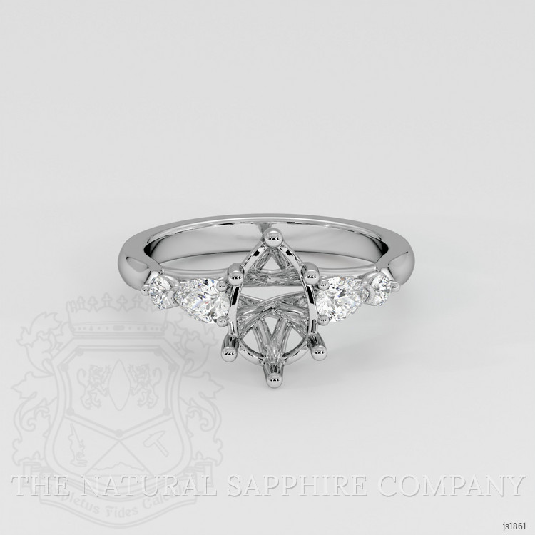 10K White Gold Accent Stones Ring Setting