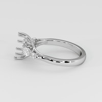 10K White Gold Accent Stones Ring Setting Image
