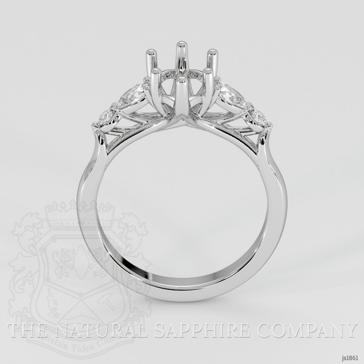 10K White Gold Accent Stones Ring Setting