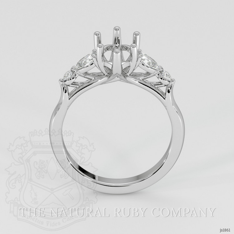 10K White Gold Accent Stones Ring Setting