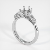 14K White Gold Accent Stones Ring Setting Video