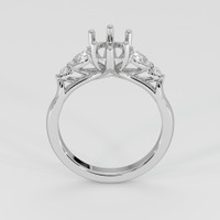 14K White Gold Accent Stones Ring Setting Image