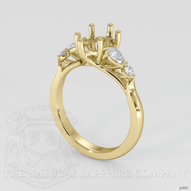 10K Yellow Gold Accent Stones Ring Setting
