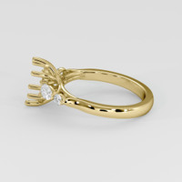 10K Yellow Gold Accent Stones Ring Setting Image