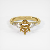 18K Yellow Gold Accent Stones Ring Setting Image