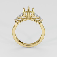 18K Yellow Gold Accent Stones Ring Setting Image