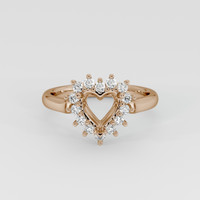 14K Rose Gold Antique Style Ring Setting Image