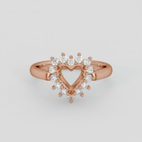 14K Rose Gold Antique Style Ring Setting Image