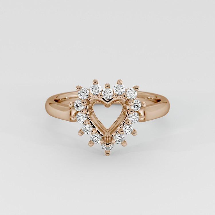 14K Rose Gold Antique Style Ring Setting