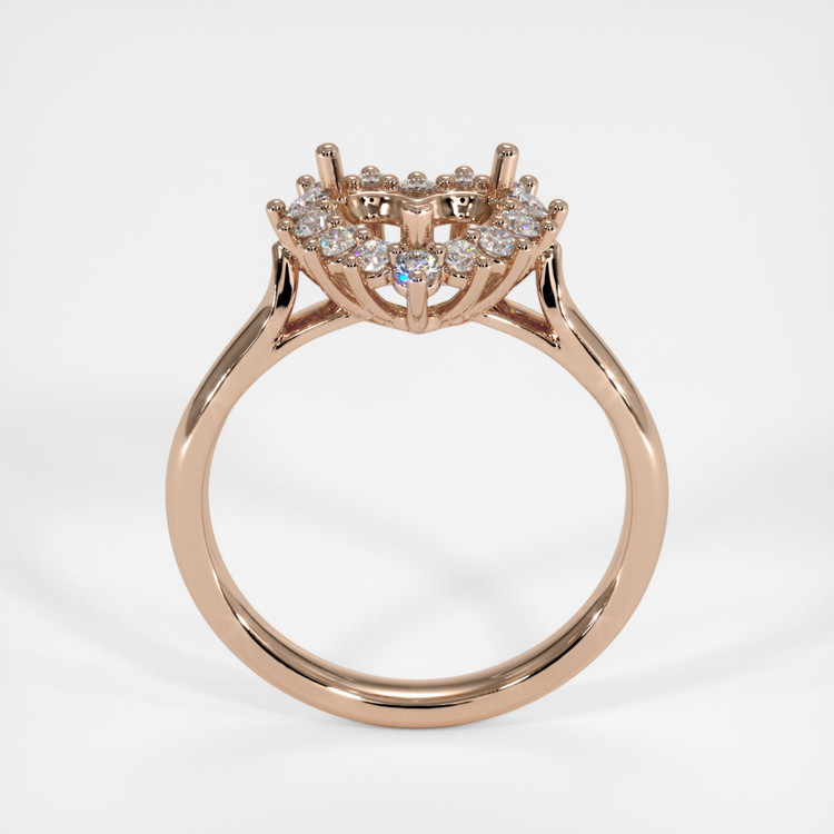 14K Rose Gold Antique Style Ring Setting