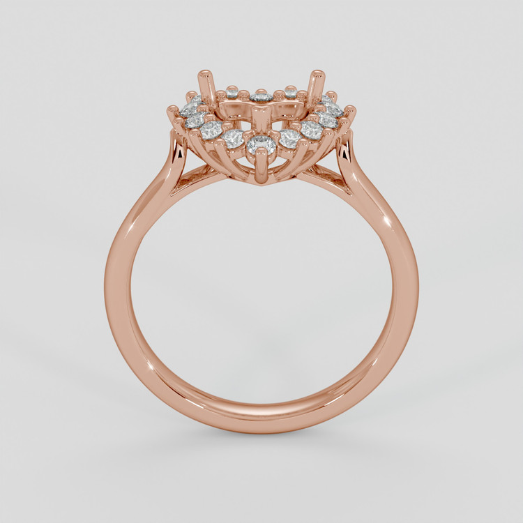 14K Rose Gold Antique Style Ring Setting