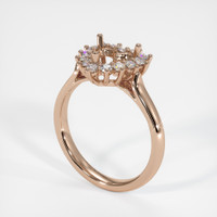 18K Rose Gold Antique Style Ring Setting Video
