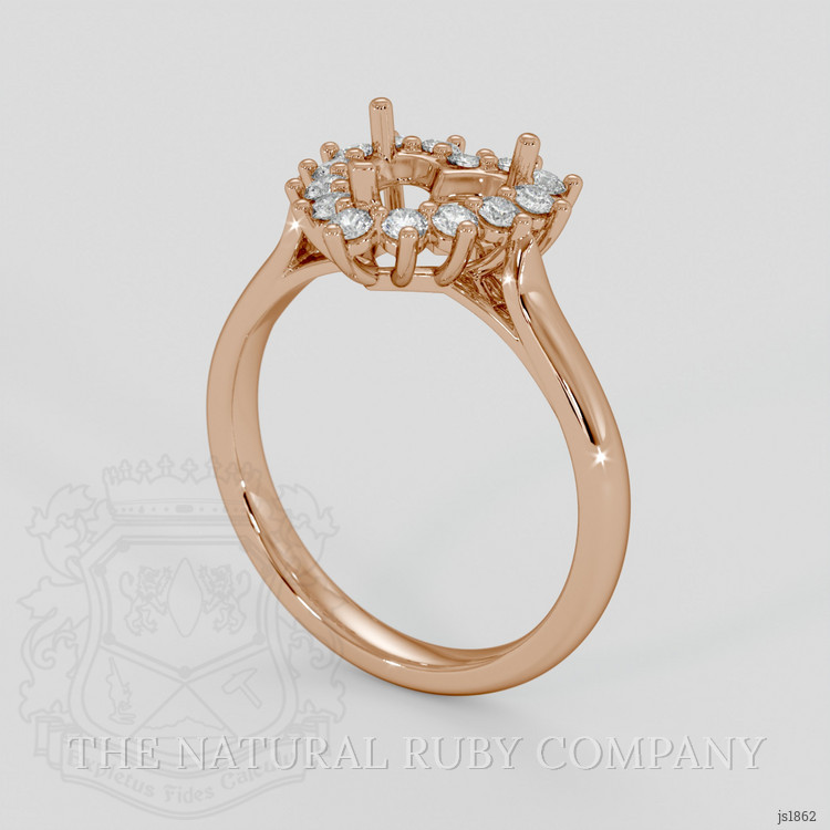 18K Rose Gold Antique Style Ring Setting