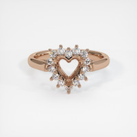 18K Rose Gold Antique Style Ring Setting Image